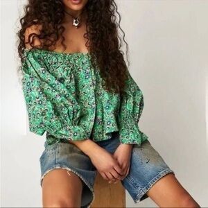 Free people James cropped flowy top